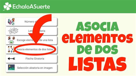 asocia elementos de dos listas|sorteo de dos listas.